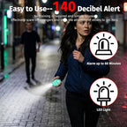 Personal Alarm for Women 140DB Emergency Self-Defense Security Alarm Keychain with LED Light for Women Kids and Elders-2 Pack (Black & Aqua Marine)