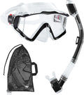 Aegend Snorkeling Gear for Adults Youth Kids, Snorkel Mask with Top Dry Valve - Panoramic View Anti-Leak and Anti-Fog with Mesh Bag for Snorkeling, Scuba Diving, Freediving & Swimming