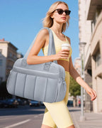 oscaurt Gym Bag for Women Lightweight Duffle Bag for Travel with Toiletry Pouch Water Resistant Carry On Weekender Overnight Duffel