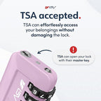 TSA Accepted Luggage Travel Lock, Set-Your-Own Combination Lock for School Gym Locker, Luggage Suitcase Baggage Locks, Filing Cabinets, Toolbox, Case (Purple, 1 Pack)