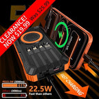 Solar Charger Power Bank– Clearance! 20000mah 15W Wireless Charger with PD22.5W Fast Charging Port, Portable Solar Panel Charger, Phone Charger Built-in 4 Cables– Only $19.99