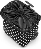 reisenthel carrycruiser dots White - Portable Shopping Trolley with Sturdy Aluminum Frame, Shoulder Strap and Removable mesh Inner Bag -Water-Repellent