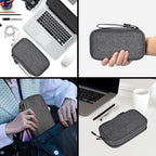 CAOODKDK Electronic Organizer Travel Cable Accessories Bag, Electronic Organizer Case, Waterproof Electronic Accessories Organizer Bag for Power Bank, Charging Cords, USB Cable (Dark Gray)