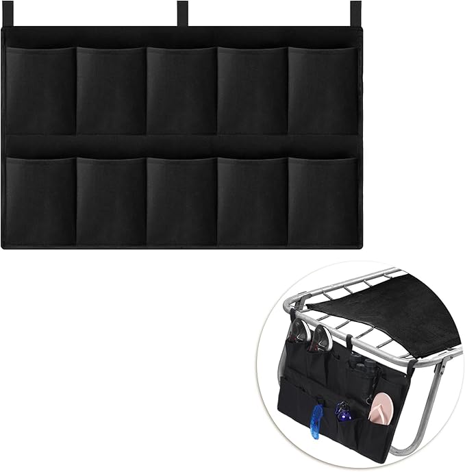 Huhumy End of Bed Shoe Bag Multi Functional Travel Shoe Bags Large Capacity Organizer Shoe Storage Bag for Outdoor Women Men(Black)