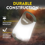 Eveready LED Camping Lantern X-250 (2-Pack), Super Bright Tent Lights, Rugged Water Resistant LED Lanterns, 100 Hour Run-time (Batteries Included), Green/Tan