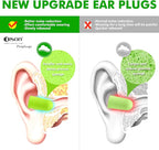 200Pairs Foam Earplugs, 32dB Disposable Noise Reduction Ear Plugs, Hearing Protection Bulk Ear Plugs for Shooting Range, Work, Travel,Concert Green