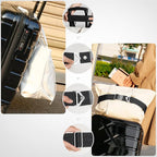 TOOVREN 2-in-1 Travel Belt for Luggage Straps Add a Bag Bungees Luggage Strap Over Handle Suitcases Belt for Carry On Bag Elastic Belt Adjustable Suitcase Strap Airport Travel Accessories Black