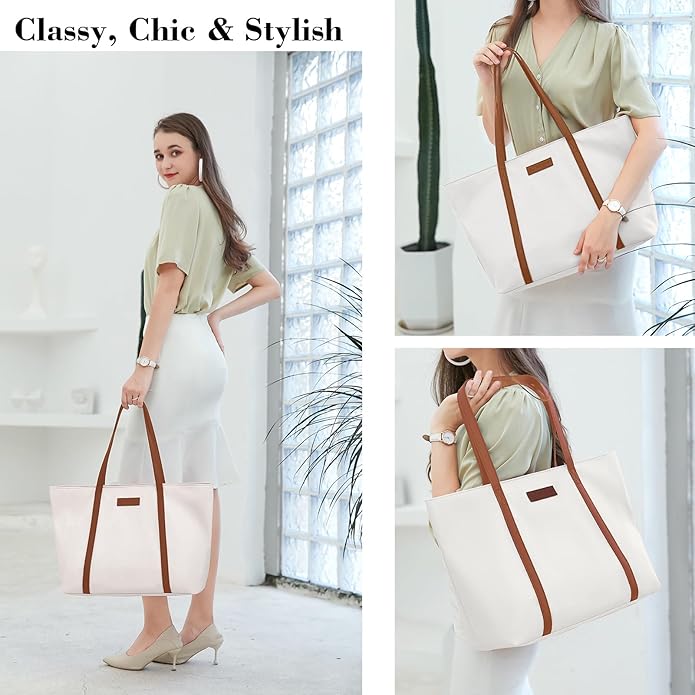 BUG Lightweight Women Laptop Tote Bag for Work, Casual Handbag for Travel Beach College Teacher