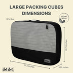 Large Packing Cubes for Travel - 5pc Packing Cubes for Suitcases - Lightweight Luggage Organizer Bags (Non-Compression)