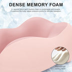 urnexttour Travel Pillow for Airplane Memory Foam Neck Pillow, Soft & Support Travel Pillow for Travelling, Sleeping Rest, Car, Train and Home Use (Pink)