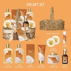 Mothers Day Gift Basket for Mom, Gifts for Women - 10-Piece Vanilla Bath and Body Gift Set for Women, Spa Gift Basket for Women, Spa Kit, Self Care Kit | Gifts for Valentines Day, Birthday, Christmas