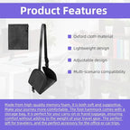 Foot Hammock Airplane, Comes with Two Tabletop Hooks and Inflatable u-Shaped Pillow and Eye mask Adjustable Airplane footrest Travel Essential, Portable Office footrest, Relax Your feet