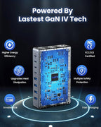 USB C Charger 200W USB C Charger Block,Upgraded GaN III 8-Port Fast Charging Station Hub,PD 65W Laptop Charging Adapter Compatible with MacBook Pro/Air,DELL,Steam Deck,iPhone 16/15/14,Galaxy S23/22