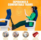 2 Pack Airplane Foot Hammock Travel Footrest - Long Flight Must Haves - Foot Rest for Air Travel,Essentials for Travel & Home (Blue)