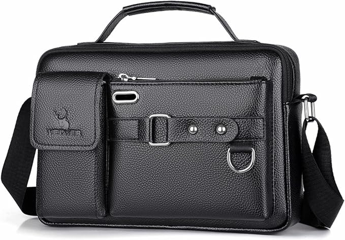 FANDARE Retro Briefcase Men Messenger Bag PU Leather Handbag