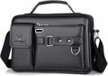 FANDARE Retro Briefcase Men Messenger Bag PU Leather Handbag