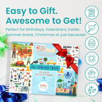 All Around Town 500+ Kids Sticker Book by Cupkin Fun Toddler Travel Activity Coloring and Sticker Book, Road Trip Essentials, 12 Coloring Pages 12 Side by Side Scenes for Ages 2–8 Years