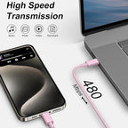 iPhone 17 16 15 Charger Fast Charging 10FT - 20W USB C Charger Block with 10FT Type C to C Cable Compatible with iPhone 17/17 Pro/17 Pro Max/Air/16/16e/15, iPad Pro, iPad Air (Pink)