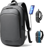 hk Business Backpack for Men 17 Inch,Slim & Expandable Waterproof Travel Laptop Backpack with USB Charger Port (Dark Grey)