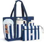 G4Free Beach Bag,Waterproof Beach Tote Pool Bags for Women,Compatible with Cup,Foldable for Weekender Travel