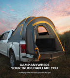 JOYTUTUS Pickup Truck 6.5' 2.0, Waterproof PU2000mm Double Layer for 2 Person, Portable Truck Bed Tent with Rainfly - Orange