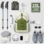 TILYMOL Hiking Travel Backpack for Men Women 25L - Small Lightweight Waterproof Outdoor Camping Backpack/Day Pack, Hiking Daypack with Hydration System for Hiking, Travel, Sports, Running, Biking
