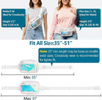 Veckle Holographic Fanny Pack for Women - Plus Size 35-51 Inch Iridescent Clear Belt Bag, Adjustable Crossbody Waist Bag for Concert, Festivals, Raves, Theme Parks, White