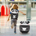 Goplus 2PC Kids Carry On Luggage Set, 16" Rolling Suitcase & 12" Backpack, Airline Approved Travel Trolley Luggage with Wheels for Toddlers Children Girls Boys (Panda)