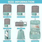 BAGAIL 4 Set/6 Set/8 Set Compression Packing Cubes Travel Accessories Expandable Packing Organizers(HalfMesh,8-DustyBlue)