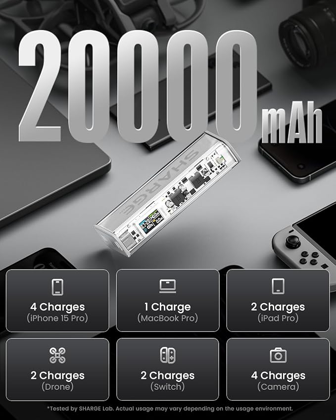 240W USB C Cable& Shargeek 140 Power Bank-White Bundle