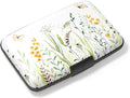 Credit Card Holder, Mini Aluminum Card Wallet RFID Blocking Slim Metal Hard Card Case for Women Men, Butterfly Flowers