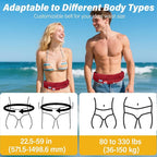 Automatic Inflatable Belt Pack Water Sports Jacket Waist Belt PFD for SUP Paddleboarding Fishing Boating Kayaking（fit 80-330 lbs） (Red)