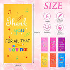 Peryiter 6 Pack Teacher Appreciation Gift for Women 28 x 59 Inch Beach Towel Thank You Gifts from Students for Teacher Week Graduation End of Year School Class Retirement Summer Vacation Pool Party