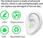 Silicone Earbud Tips - S M L, Fit Most In-Ear Earbuds (Inner Hole 3.8mm - 5.1mm), 9 Pairs