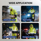 NORTHSKY Hi-Vis Reflective Rain Suit Waterproof Safety Rain Jacket Rain Gear for Men and Women Fishing Outdoor Work Raincoats