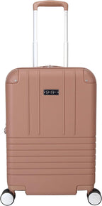 Jessica Simpson Countryside 3-Piece Set (21", Tote & Weekender) Expandable 8-Wheel Spinner Large Checked Luggage Suitcase, Mocha Mousse