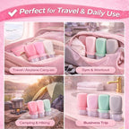 2 oz Travel Bottles, Leakproof Silicone Squeeze Bottle Mini Travel Size Container for Toiletries Lotion Shampoo and Conditioner Liquid Salad Dressing to go Condiment, TSA Approved, 4 Pack