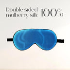 ZIMASILK 100% Natural Silk Sleep Mask Blindfold,Adjustable Super-Smooth Soft Eye Mask for Sleep with Bag (Methyl Blue)