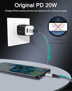 Galaxy S26 USB Type C Charger, Dual Port USB-C Wall Plug 20W PD & QC3.0 USB A Fast Charging Block for Samsung Galaxy S26 Ultra S25/S24/S23 S22/S21, iPhone 17e 17 16E 16 Pro Max USBC Brick Power Box