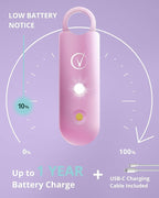 Vantamo Personal Alarm for Self Defense with Low Battery Notice, Strobe Light & Extra Loud 130 dB Double Speakers Safety Keychain Set for Women, Rechargeable Panic Button for Womens Self Defense