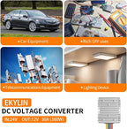 24V to 12V Converter, Step Down Converter 30A 360W for Heavy Duty Truck, Car, Vehicle, Boat, Solar System (DC15-40V Inputs)