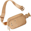 WESTBRONCO Fanny Packs for Women Men, Belt Bag with 4 Zipper Pockets, Fashion Waist Packs, Lightweight Crossbody Bags with Adjustable Strap for Workout/Running/Hiking (Brown)