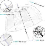 RONIARE Clear Bubble Umbrellas for Rain Large Windproof Dome Umbrella for Weddings,Prom, Graduation and Outdoor Events for Men and Women