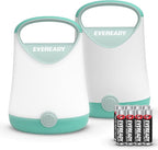 Eveready LED Camping Lantern X-250 (2-Pack), Super Bright Tent Lights, Rugged Water Resistant LED Lanterns, 100 Hour Run-time (Batteries Included), Teal