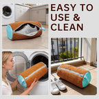 2PCS Shoes Washing Machine Bags, Laundry Shoe Bag for Washer and Dryer, Reusable and Durable Zipper Sneaker Shoe Washing Bag, Tennis Shoes Cleaning Bag for All Shoe Types (Chocolate)