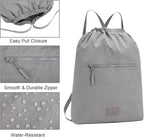 Lee Drawstring Backpack Bag Lightweight Small Gym Swim Beach Bag Water Resistant Sports Sackpack for Men Women, LEE48-002GY