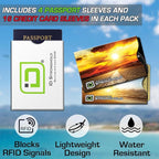 RFID Blocking Credit Card Sleeve Protectors – USA Made Slim Wallet Inserts for Credit Cards, Debit Cards & ID Protection (20, Sunset 20 Pack)