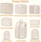 8 Set Packing Cubes for Travel Suitcase Organizer Bags Luggage Packing Cubes Set Travel Essentials Accessories Gifts for Women