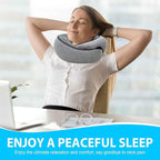 Travel Neck Pillow for Airplanes – 100% Memory Foam, 360° Head Support, Breathable & Washable Cover, Compact for Travel, Car & Flights