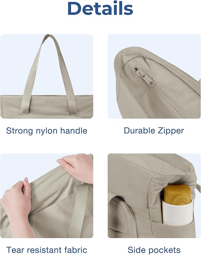 BAGSMART Tote Bag for Women, Tote Bag with Zipper Work Tote with Compartments Nurse Shoulder Hanbag for Travel, Gym